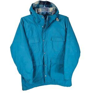 Vintage LL Bean Jacket Womens L Teal‎ Baxter State Parka Wool Blanket Lined USA